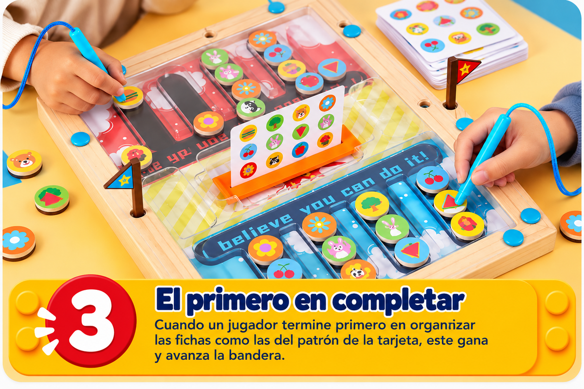 Fichas desplazándose para reproducir la imagen