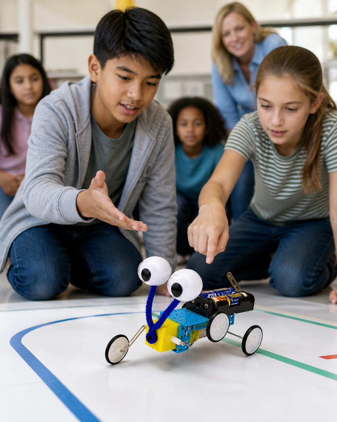 Kit Robot STEAM listo para una actividad escolar