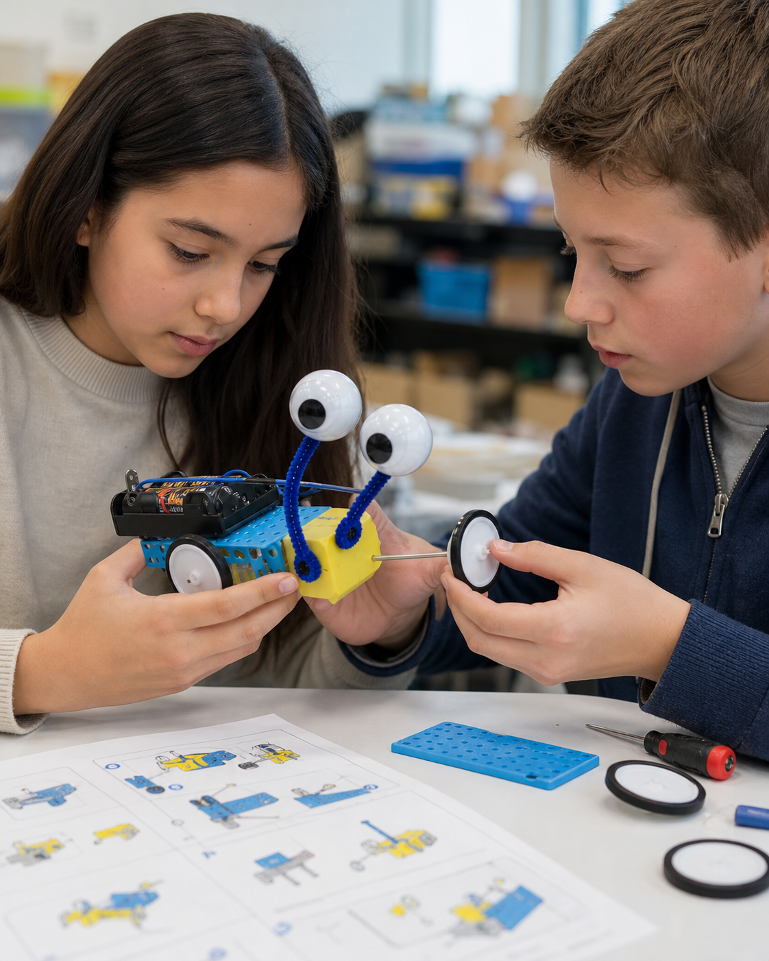 Propuesta visual de Robot STEAM para colegios