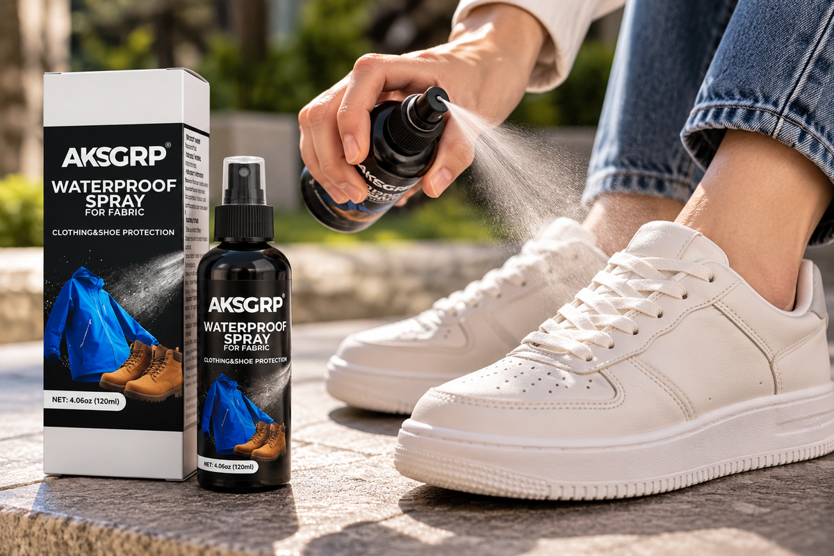 Aplicación del spray repelente