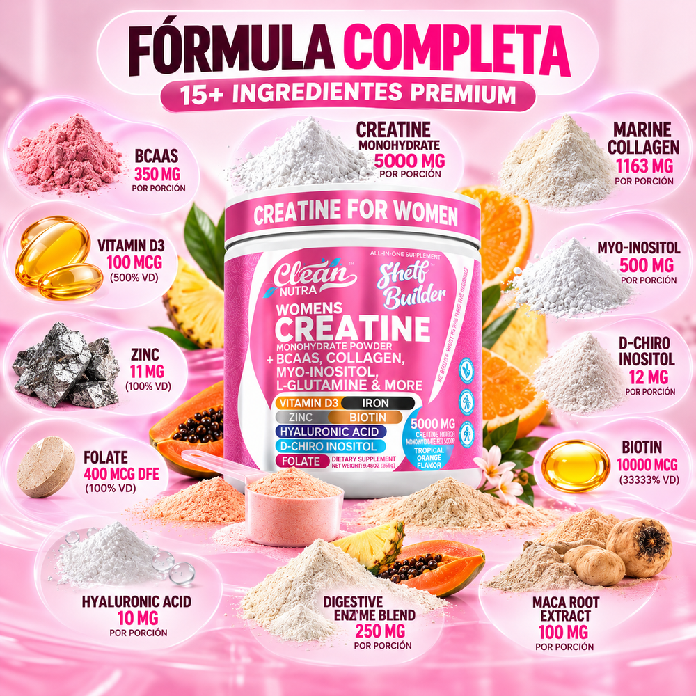 Imagen 2 · Fórmula de Clean Nutra Women’s Creatine
