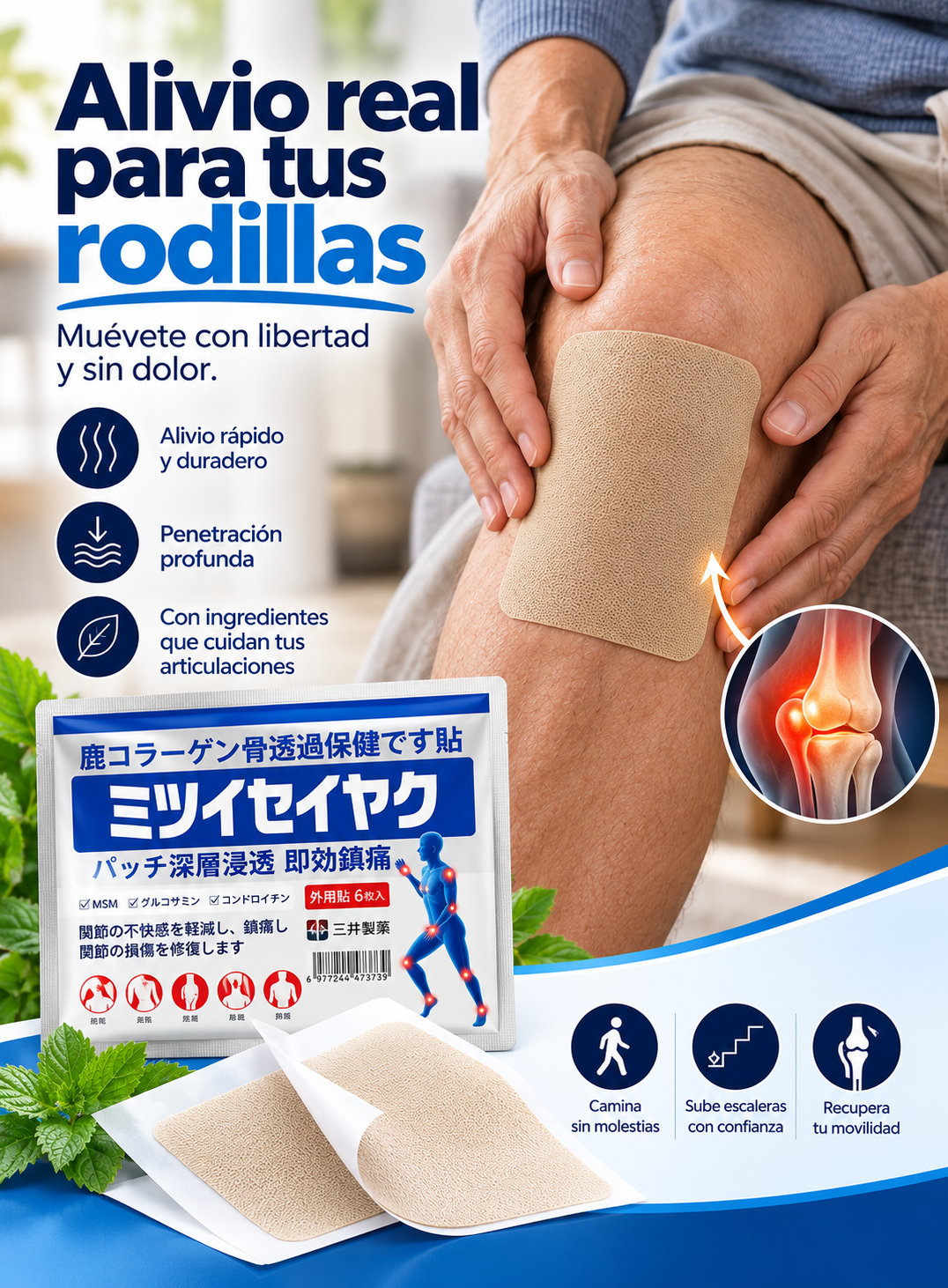 Parche Térmico Para Rodilla